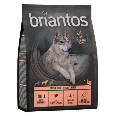 Briantos Adult Light/Sterilised krůtí & brambory - bez obilovin - 4 x 1 kg