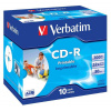 Verbatim CD-R AZO Wide Printable, 700MB, 52x, jewel box, 10ks - Verbatim CD-R 700MB 52x, printable, jewel, 10ks (43325)