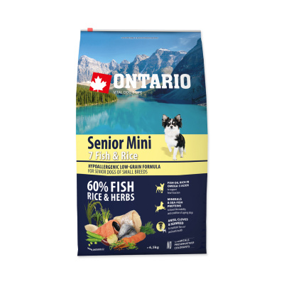 Ontario Senior Mini Fish & Rice 6,5 kg