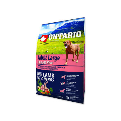 ONTARIO Dog Adult Large Lamb & Rice 2,25kg