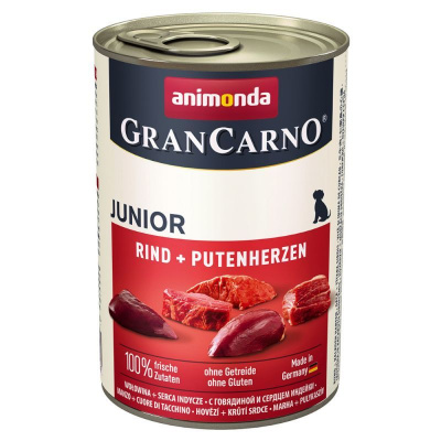 ANIMONDA Gran Carno Junior hovězí + krůtí srdce 400g