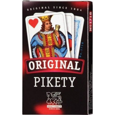 Hrací karty pikety papírová krabička 32 listů (Karty hrací 32 listů 1718 PIKETY)