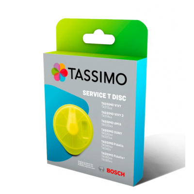 Tassimo Bosch Braun SERVICE T DISC originál servisní čistící pro kávovary ve žluté barvě