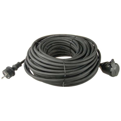 Emos P01710 (kabel prodlužovací, gumový, černý, 10 m, ~ 250 V / 16A)