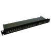 XtendLan Patch panel 19", 24 portů CAT6A, stíněný, celokovový kryt (XL-PP19-24C6AS-AM)