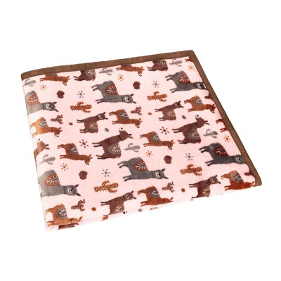 Bellatex ELLA dětská deka přikrývka - Lama růžová - 100x155 cm