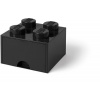 LEGO Úložný box 4 s šuplíkem - černá