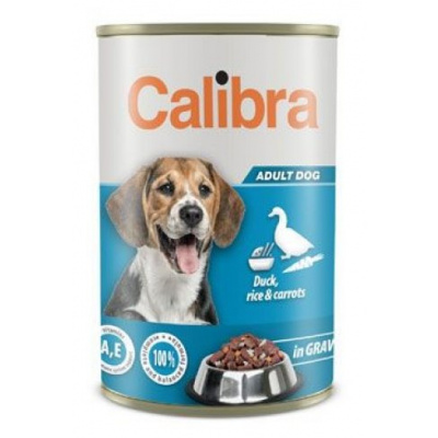 CALIBRA Calibra Dog konzerva NEW Duck,rice&carrots in gravy 1240g - KACHNÍ v omáčce