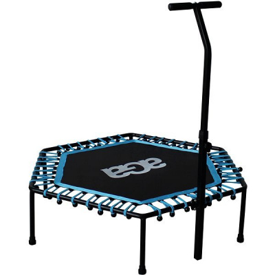 Aga Fitness Trampolína + madlo 130 cm světle modrá