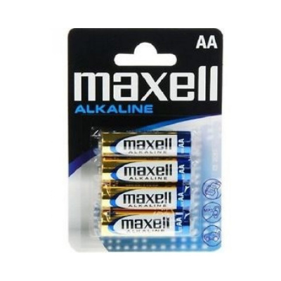 INZUN Siva baterie Maxell AA LR6 1,5V/2100mAh Alkaline, blister 4ks
