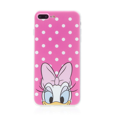 AppleMix Kryt Disney pro Apple iPhone 7 Plus / 8 Plus - Daisy - gumový - ružový - puntíky