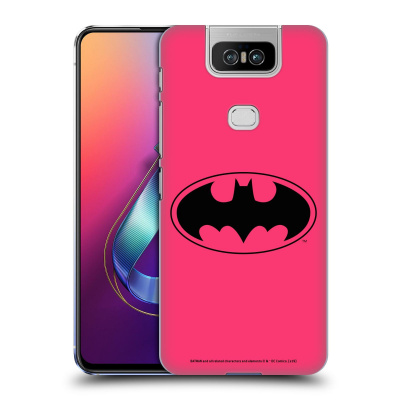 Zadní obal pro mobil Asus Zenfone 6 ZS630KL - HEAD CASE - Batman DC Komix - Růžový znak (Plastový kryt, obal, pouzdro na mobil Asus Zenfone 6 ZS630KL - DC Batman růžové logo)