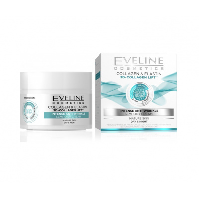 EVELINE 3D Collagen&Elastin Denní/noční krém 50ml