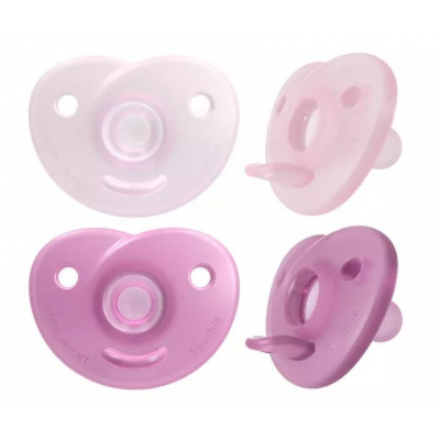 Philips Avent Dudlík silikon CURVED SOOTHIE 2 ks 0-6 m holka