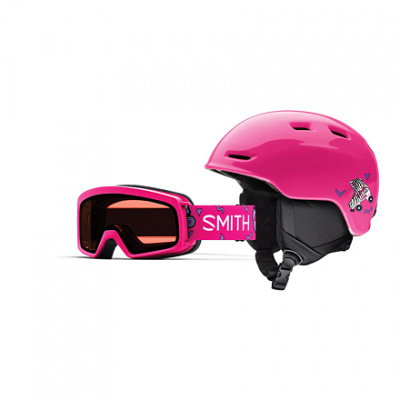 Helma + brýle Smith ZOOM JR/RASCAL Pink Skates / RC36 Velikost: YS