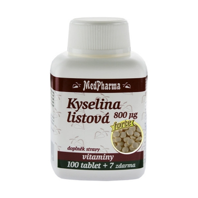 Medpharma Kyselina listová 800 mcg 107 tablet