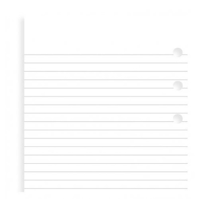 FILOFAX - Náplň do organizéru OSOBNÍ A6 - papír linkovaný, bílý, 100 listů