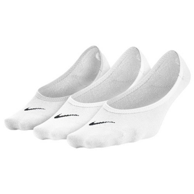 Nike 3PPK WOMEN'S LIGHTWEIGHT FOOTI WOMEN TRAINING | NO SHOW SOCK | WHITE/(BLACK) | SX4863-101 |