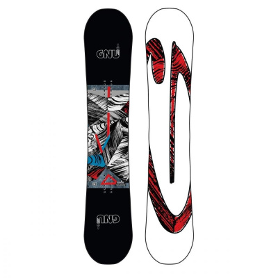 Gnu snowboards snowboard GNU Asym Carbon Credit BTX 159 | Černá | Velikost snb 159