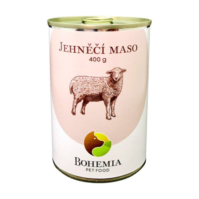 Bohemia Pet Food BOHEMIA Jehněčí maso ve vlastní šťávě 400 g