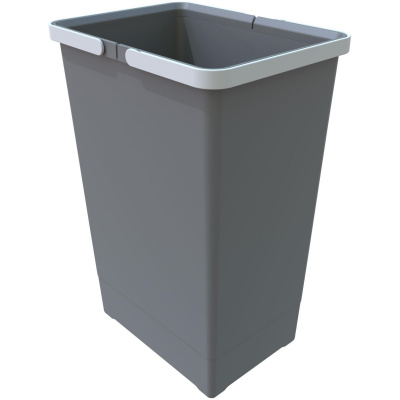 Odpadkový koš Elletipi Plastový koš s rukojeťmi BIG, 24 L, šedý, 44 x 22,5 x 30 cm (PTMSG44C97M)