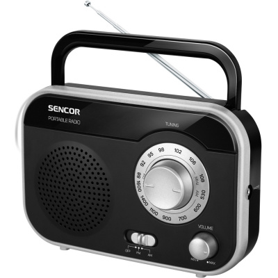 Radiopřijímač SENCOR SRD 210BS FM/AM black/silver analogový