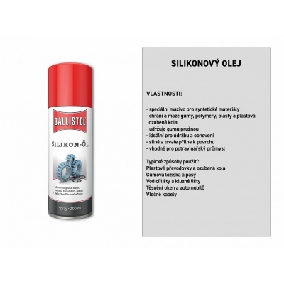 Silikonový olej sprej 200 ml, BALLISTOL 25354 (25300)