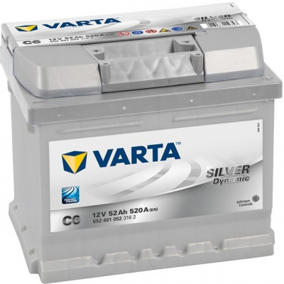VARTA SILVER Dynamic 552401 12V, 52Ah, 520A, C6 (Varta Silver 552401)