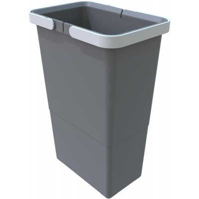 Odpadkový koš Elletipi Plastový koš s rukojeťmi SMALL, 8 L, šedý, 34 x 15 x 22,5 cm (PTMSP34C97M)