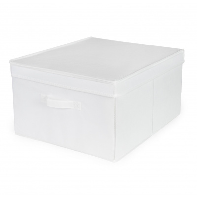 Skládací úložná kartonová krabice Compactor Wos, 40 x 50 x 25 cm, bílá RAN10902