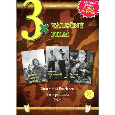 3x Válečný film 2: Smrt si říká Engelchen, Ves v pohraničí, Práče /papírové pošetky/ (3DVD) - DVD