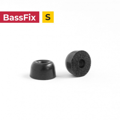 Intezze BassFix S (Kvalitní pěnové nástavce pro špuntová / in-ear sluchátka. 3 páry v balení, velikost S, černá barva)