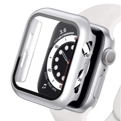 SES 2v1 Kryt s ochranným sklem na Apple Watch Ultra 49 mm - stříbrný 11712