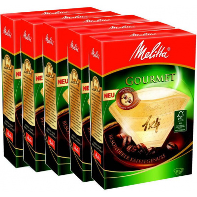 Filtr na kávu Melitta filtry 1x4/80 Gourmet, balení 5 ks (6767507)