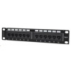 Intellinet Patch Panel, 10", Cat6, 12-Port, UTP, 1U, černý