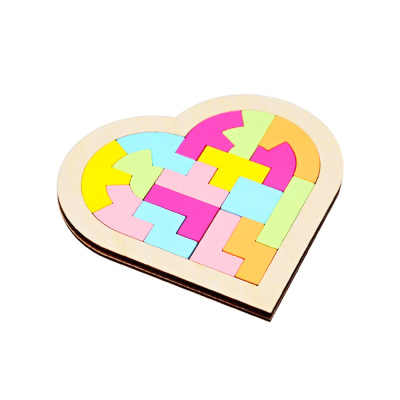Dřevěné puzzle, dřevěný hlavolam srdce