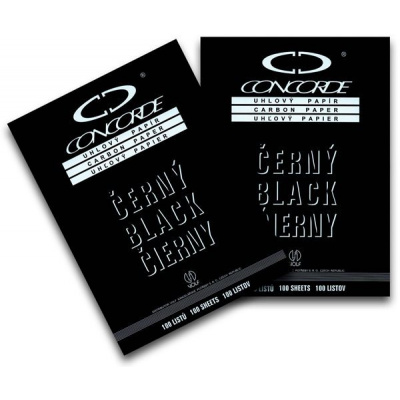 CONCORDE Uhlový papír A4 25 listů - černý