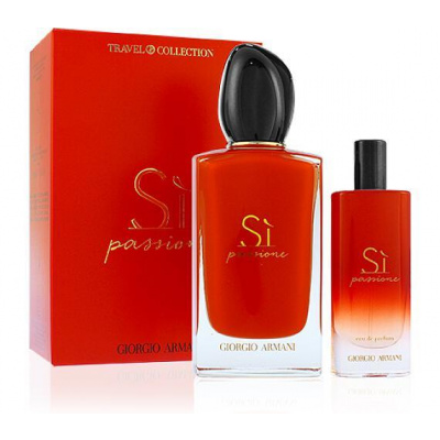 Giorgio Armani Sí Passione dárková sada pro ženy parfémovaná voda 100 ml + parfémovaná voda 15 ml