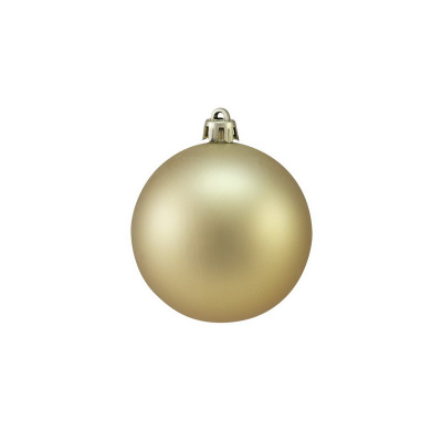 Venkovní vánoční ozdoba - vánoční koule, 7cm, matná zlatá (6 ks)