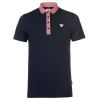 Soviet Check Collar Polo Shirt Mens Navy, Velikost: XS