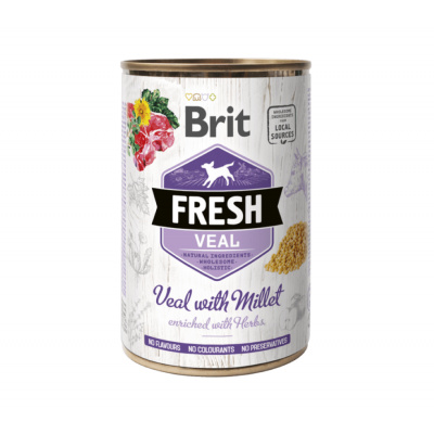 Brit Fresh can Veal with Millet 400 g