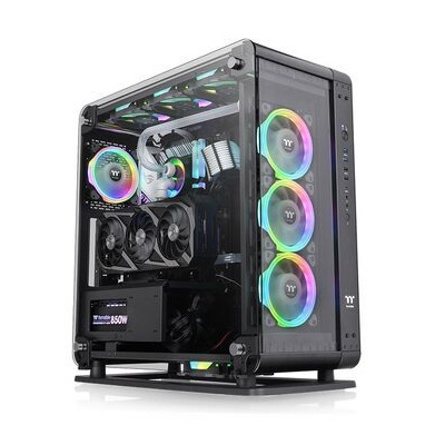 Thermaltake Core P6 TG Black / CEB / 1x USB C 3.2 / 2x USB 3.0 / 2x USB 2.0 / Bez zdroje / průhledná bočnice (CA-1V2-00M1WN-00)