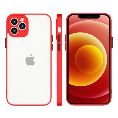 IZMAEL.eu Silikónové flexibilní pouzdro Milky Case pro Apple iPhone 12 pro Apple iPhone 12 Pro Max červená