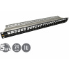 19" modulární neosazený patch panel Solarix 24 portů 1U SX24M-0-STP-BK-UNI-N - 24000100