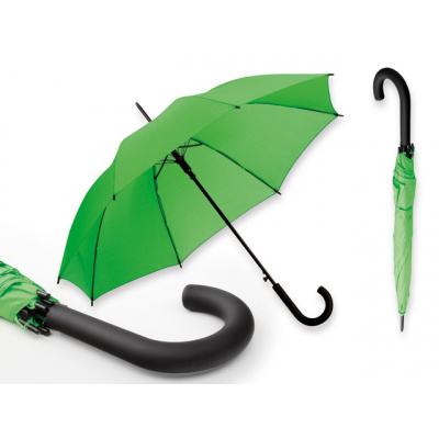 DONALD polyesterový vystřelovací deštník, 8 panelů, reflexní zelená