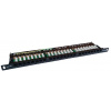 19"/0,5U Patch panel LEXI-Net 24port, UTP, Cat5E, krone, černý PATCHP24PHZ05