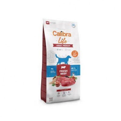 Calibra Dog Life Adult Medium Fresh Beef 12kg Calibra + akce: velké + malé balení (Platnost do 30.6.2024)