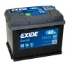 Exide Excell 12V 62Ah 540A EB620 česká distribuce, připravena k použití