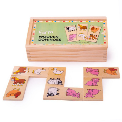 Bigjigs Toys Dřevěné domino farma