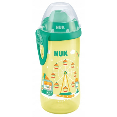 Dětská láhev NUK Flexi Cup 300 ml se slámkou žlutá